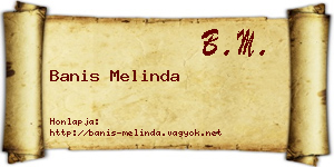 Banis Melinda névjegykártya